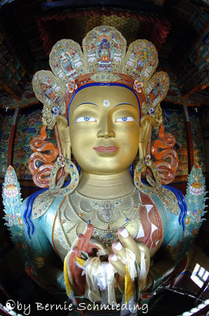 The statue of Maitreya, the Buddha to come