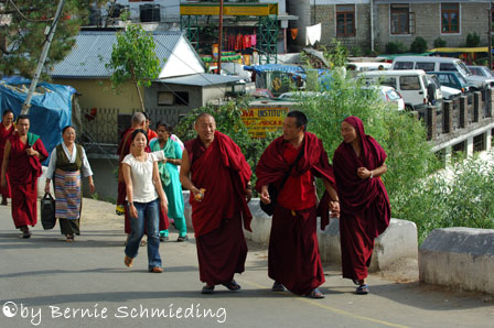 Tibetian Monks after prayer