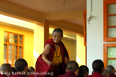 Nun after prayer @ Tsuglagkhang Complex