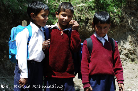 Cheeky school-boys